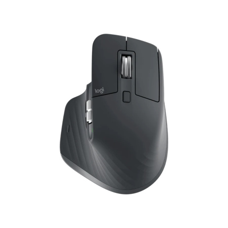 Logitech MX Master 3S/Kancelářská/Optická/Pro praváky/8 000DPI/Bezdrátová USB + Bluetooth/Grafitová