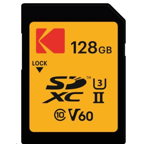 Kodak paměťová SD karta 128GB UHS-II U3 V60 Ultra Pro