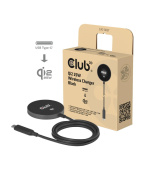 Club3D Bezdrátová nabíječka, 1x Qi2 25W, MagSafe, Qi certifikováno, černá