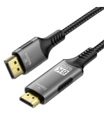 PremiumCord DP 1.4 na HDMI 2.1 kabel, 2m