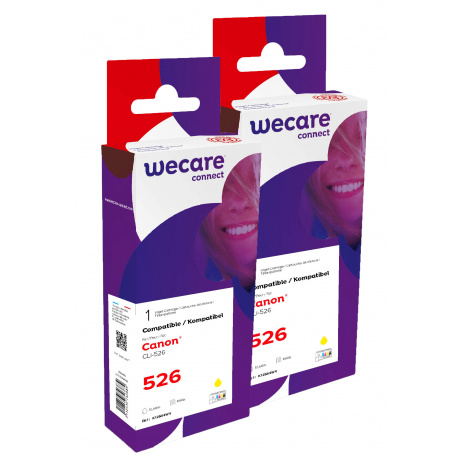 WECARE ARMOR sada ink kompatibilní s CANON CLI526Y 2x10,5ml,žlutá,CLI-526 Y