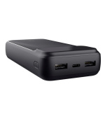 TRUST Powerbanka Avala, 20000 mAh, 1xUSB-C + 2xUSB, černá