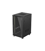 LANBERG INSTALAČNÍ SKŘÍŇOVÝ ROZVADĚČ 19" 22U 600X800 ČERNÉ SKLENĚNÉ DVEŘE (PLOCHÉ BALENÍ)