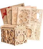 EscapeWelt 3D dřevěná skládačka hlavolamu Secret Treasure Box