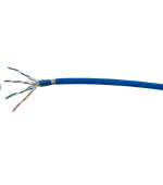 FTP kabel PlanetElite, Cat6A, drát, 4pár LS0H, Dca, stíněný, modrý, 500m