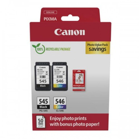 BAZAR - Canon CARTRIDGE PG-545/CL-546 PVP pro PIXMA TR455x, MG2x50, MG255xS, TS205, TS305, TS335x (180 str.) - Poškozený