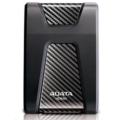 ADATA Externí HDD 2TB 2,5" USB 3.1 DashDrive Durable HD650, černý (gumový, nárazu odolný)