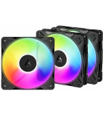ARCTIC P12 Pro Reverse A-RGB (3pack) 120mm Case Fan with A-RGB - Reverse Impeller Design - FDB beari