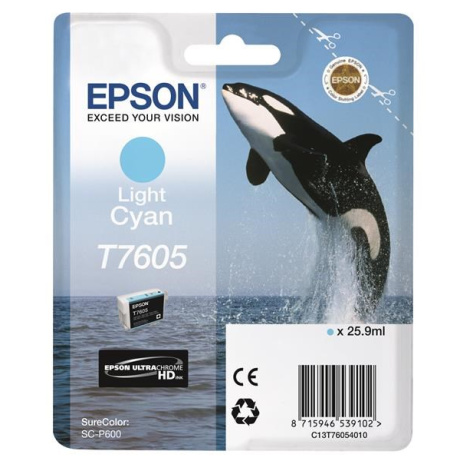EPSON ink bar ULTRACHROME HD "Kosatka" - Light Cyan - T7605 (25,9 ml)