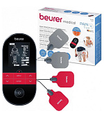 Beurer EM 59 elektrostimulátor 3v1, TENS/EMS technologie, funkce vyhřívání, 4 gelové elektrody, 2 nezávislé kanály