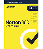 NORTON 360 PREMIUM 75GB +VPN 1 uživatel pro 10 zařízení na 1 rok ESD 1+1 (50%)