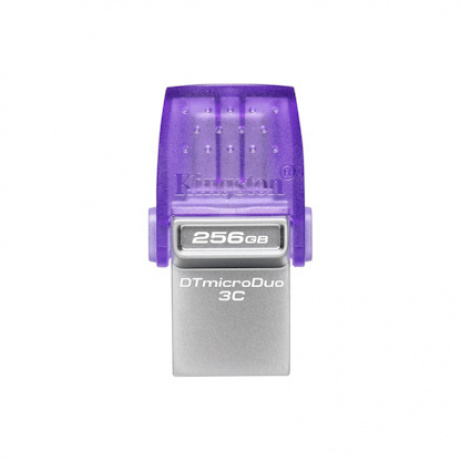 Kingston DataTraveler MicroDuo 3C/256GB/200MBps/USB 3.2/USB-A + USB-C/Fialová