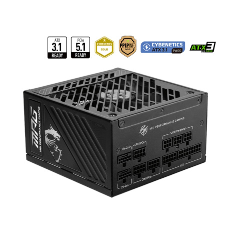 MSI zdroj MPG A1000GS PCIE5 1000W 80PLUS GOLD m