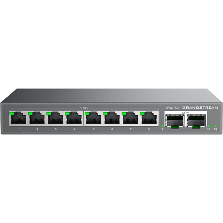 Grandstream GWN7721 L2 Lite managed switch, 8x 2,5GbE RJ45, 2x 10G SFP+