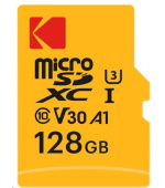 Kodak paměťová micro SD karta 128GB UHS-II U3 V60 Pro +adapt