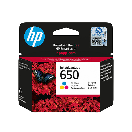HP 650 Tri-color Ink Cart, 5 ml, CZ102AE (200 pages)