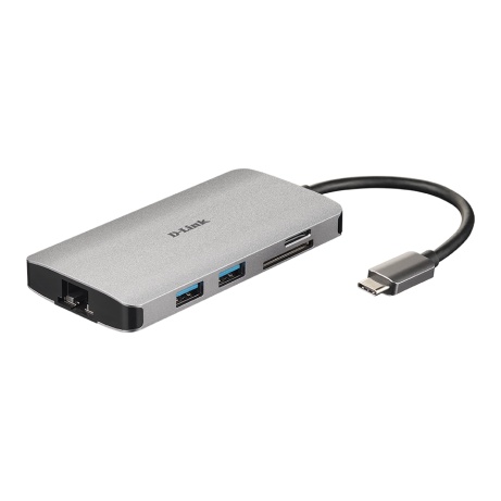 D-Link 8-in-1 USB-C Hub with HDMI/Ethernet/Card Reader/Power Delivery