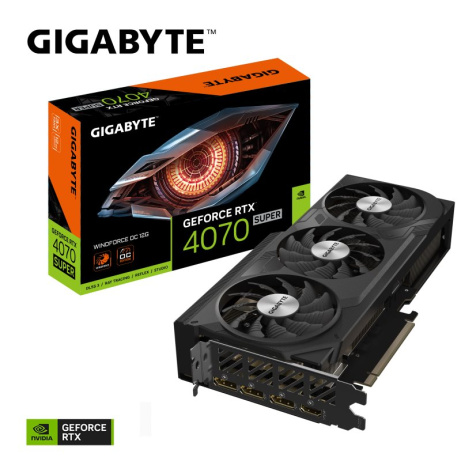 BAZAR - GIGABYTE VGA NVIDIA GeForce RTX 4070 SUPER WINDFORCE OC 12G, 12G GDDR6X, 3xDP, 1xHDMI - Po opravě (Bez příšlušen