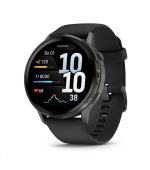 Garmin Venu® 4 - 45 mm Slate a Černý silikonový řemínek