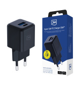 3mk síťová nabíječka Hyper GaN Charger 20W, černá
