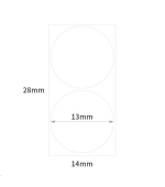 Niimbot štítky R 14x28mm 205ks WhiteRound B pro D11 a D110