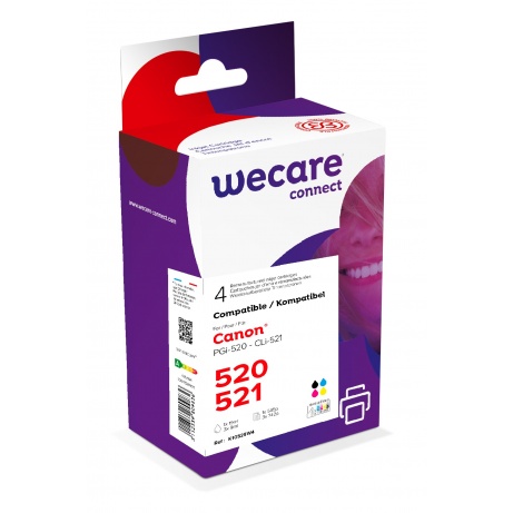 WECARE ARMOR ink sada kompatibilní s CANON PGi-520/CLi-521CMY, CMYK