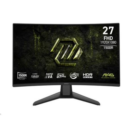 MSI LCD MAG 274CF X24, 27", 1920x1080, Rapid VA, 0,5 ms, VESA 100x100, Black