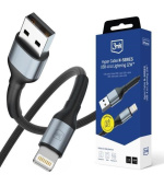 3mk Hyper Cable N-SERIES A to Lightning 1m 5V/2.4A 12W Black