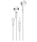 GENIUS Sluchátka HS-M366, mikrofon, USB-C, bílá