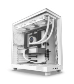 NZXT skříň H6 Flow dvoukomorová / MidT / 3x120mm fan / 2xUSB 3.2 / USB-C / prosklená bočnice i čelo / bílá