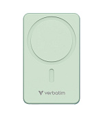 VERBATIM Powerbanka Charge 'n' Go Essentials, Magnetická, 5000 mAh, USB-C, Zelená