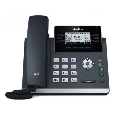 Yealink SIP-T42U SIP telefon, PoE, 2,7" 192x64 LCD, 15 prog.tl.,2xUSB, GigE