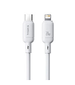 Baseus Rychlonabíjecí kabel Silky USB-C/Lightning 1m 20W bílý