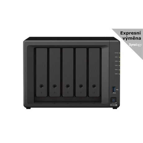 Synology DS1522+ DiskStation (2C/RyzenR1600/2,6-3,1GHz/8GBRAM/5xSATA/2xM.2/2xUSB3.2/2xeSATA/4xGbE/1xPCIe)