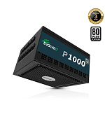 EVOLVEO P1000, zdroj 1000W, 80+ PLATINUM, ATX 3.1, aPFC, 140 mm ventilátor, plně modulární, 3 roky záruka, černý