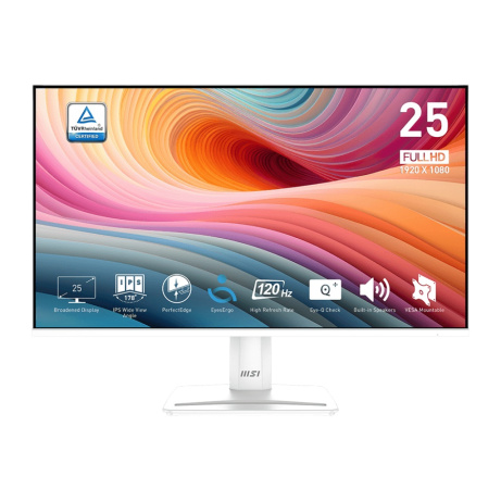 MSI Pro/MP251W E2/24,5"/IPS/FHD/120Hz/1ms/Bílá/2R