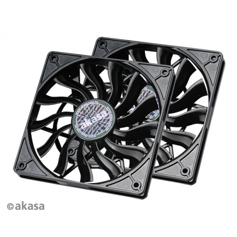 ventilátor Akasa - 12 cm slim 2 ks