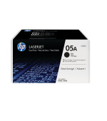 HP 05A Black LJ Toner Cart, 2-pack, CE505D (2,300 / 2,300 pages)