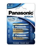 BAZAR - PANASONIC Alkalické baterie EVOLTA Platinum LR14EGE/2BP 1,5V (Blistr 2ks) - Poškozený obal (Komplet)