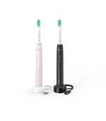 Philips HX3675/15 Sonicare elektrický zubní kartáček, sonický, časovač, tlakový senzor, 2 kusy, růžová a černá
