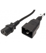 PREMIUMCORD Kabel síťový propojovací 230V 10A 2m, konektory IEC 320 C13 - IEC 320 C20