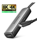 AXAGON RVC-HI8KPD, USB-C -> HDMI 2.1 redukce / adaptér, 8K/60Hz, 4K/144Hz, HDR10+, PD100W
