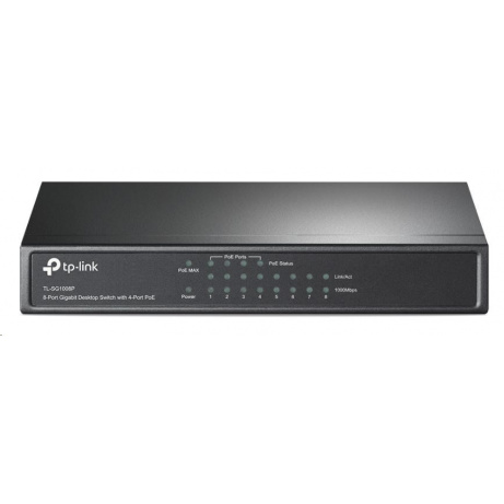 TP-Link switch TL-SG1008P (8xGbE, 4xPoE+, 64W, fanless)