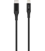 WG - Datový kabel Lightning MFi na Type-C, 1 metr, 3A, černá