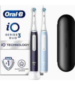 Oral-B iO Series 3 Duo Black/Blue duo pack, mikrovibrace, chytrý senzor tlaku, technologie ochrany dásn