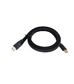 TB HDMI kabel 2v1 flat, černý, 3m