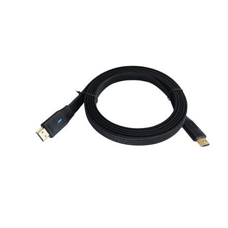 TB HDMI kabel 2v1 flat, černý, 3m