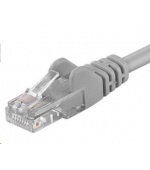 PremiumCord Patch kabel UTP RJ45-RJ45 CAT6 10m šedá