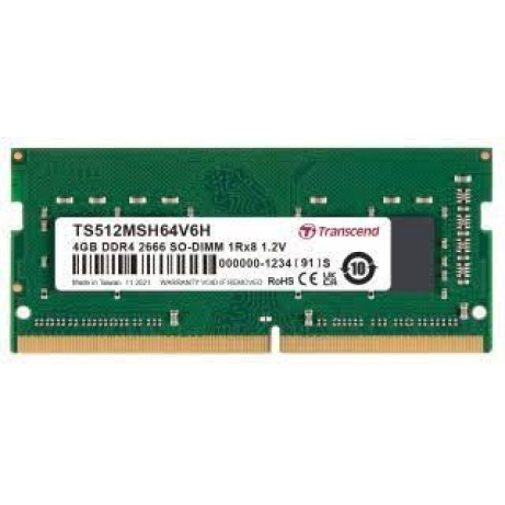 TRANSCEND SODIMM DDR4 4GB 2666MHz 1Rx8 CL19