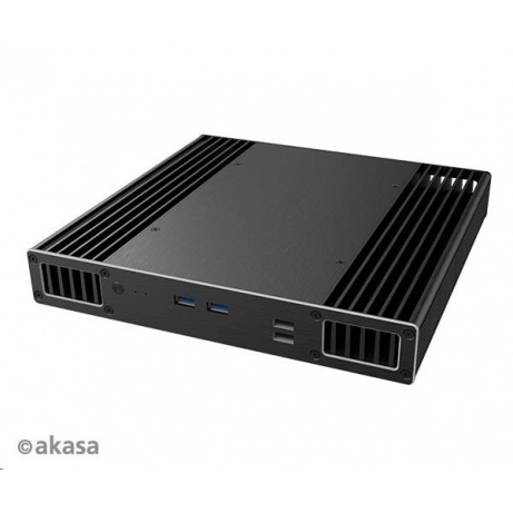 AKASA case Plato TN, fanless case, černá